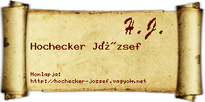 Hochecker József névjegykártya