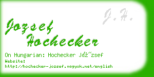 jozsef hochecker business card